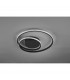 Zibal Modern LED Semi Flush Light Black Matt 3000K-3