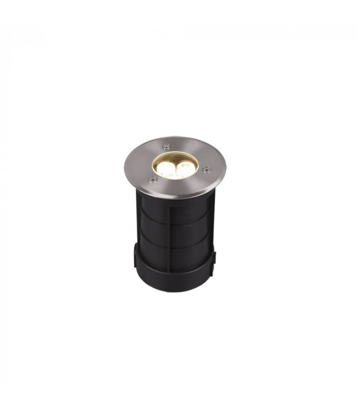 Belaja Modern 14cm Outdoor Round Recessed Ground Light Nickel Matt 3000K IP65-1
