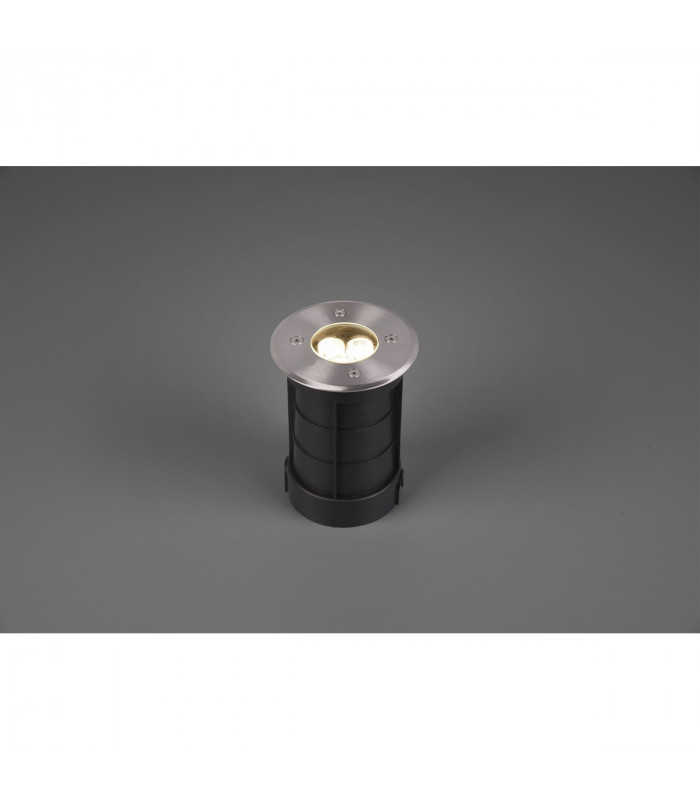 Belaja Modern 14cm Outdoor Round Recessed Ground Light Nickel Matt 3000K IP65-2