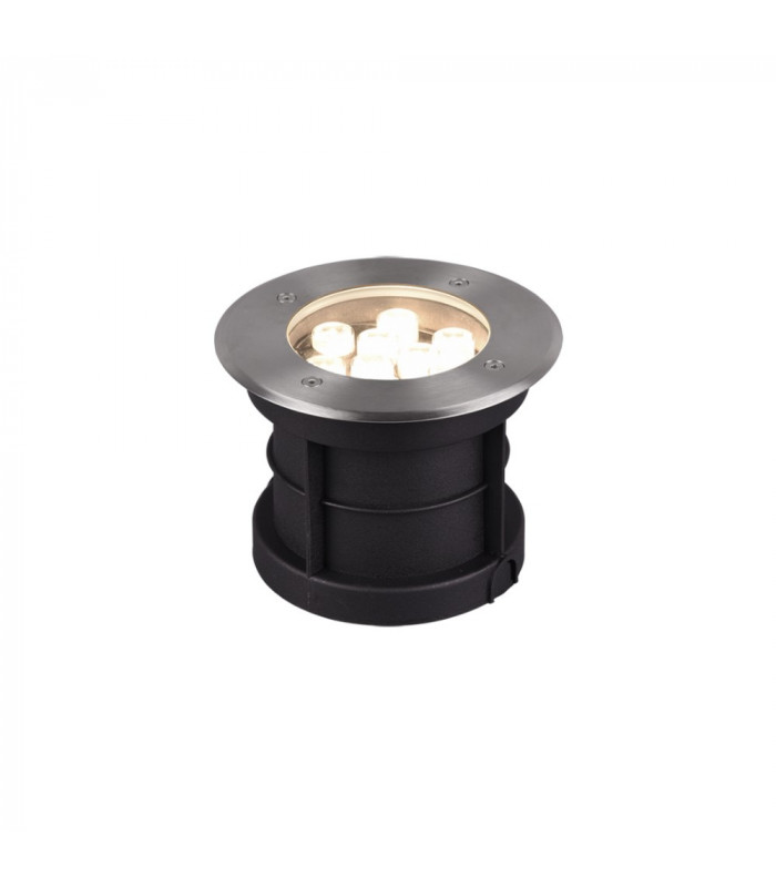 Belaja Modern 12cm Outdoor Round Recessed Ground Light Nickel Matt 3000K IP65-1