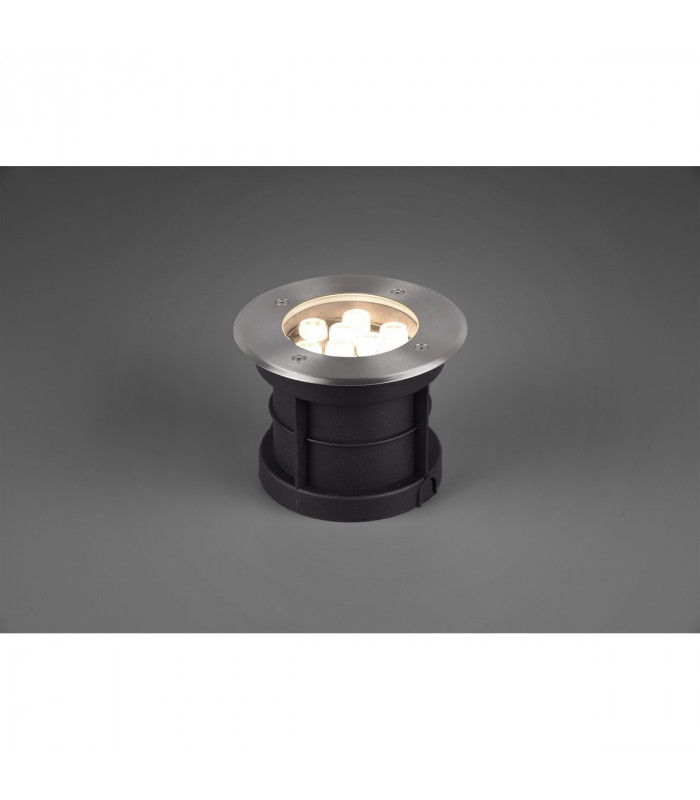Belaja Modern 12cm Outdoor Round Recessed Ground Light Nickel Matt 3000K IP65-2