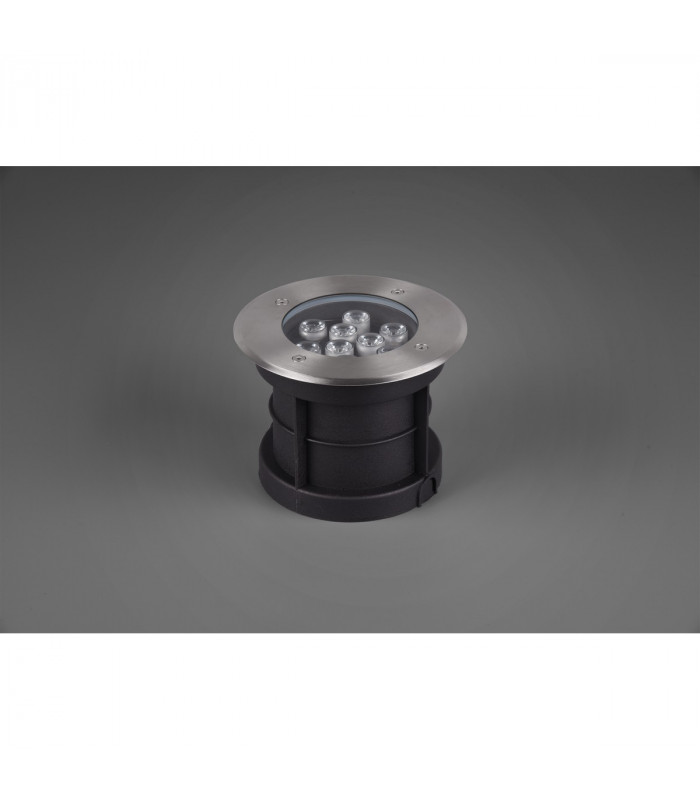Belaja Modern 12cm Outdoor Round Recessed Ground Light Nickel Matt 3000K IP65-3