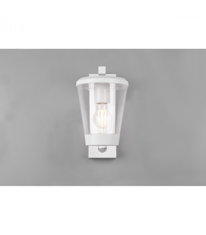 Cavado Modern Outdoor Wall Lantern White Matt IP44 with PIR-3