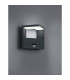 Ganges Modern Outdoor Modern Wall Lamp Anthracite 3000K IP54 with PIR-3