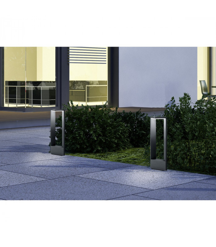 Ganges Modern Outdoor Pedestal Light Anthracite 3000K IP54-3