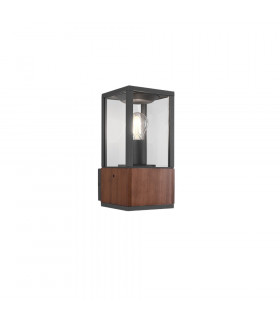 Garonne Modern Outdoor Wall Lantern Wood coloured IP44-1