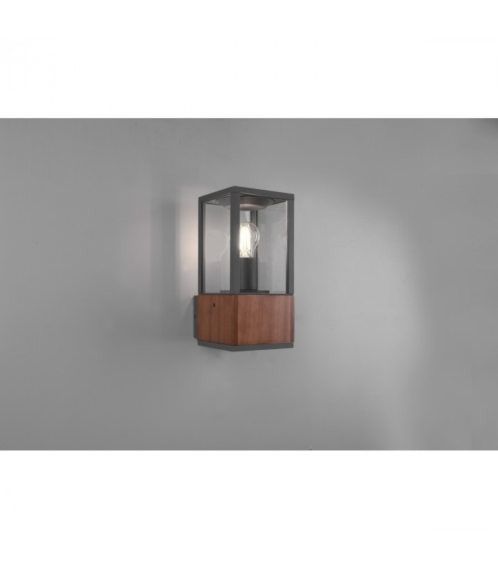 Garonne Modern Outdoor Wall Lantern Wood coloured IP44-2