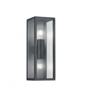 Garonne Vintage 2 Light Outdoor Up Down Wall Lamp Anthracite IP44-1