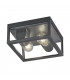 Garonne Vintage 2 Light Flush Ceiling Light Anthracite IP44-1