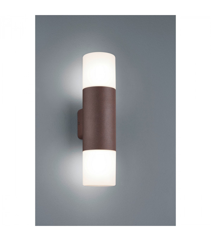 Hoosic Modern 2 Light Outdoor Up Down Wall Lamp Rusty IP44-2