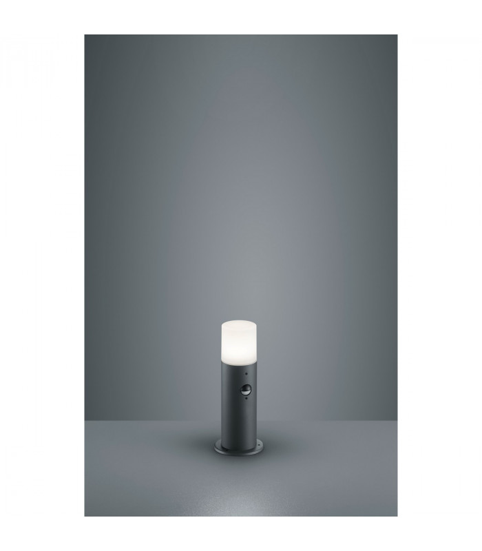 Hoosic Modern Outdoor Pedestal Light Anthracite IP44 with PIR-2