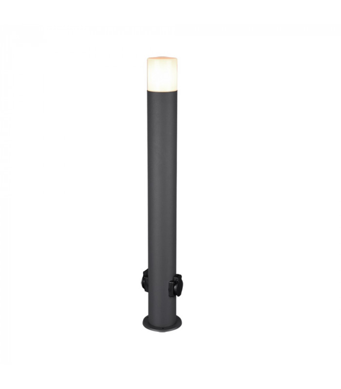 Hoosic Modern 80cm Outdoor Bollard with Plug Anthracite IP44-1