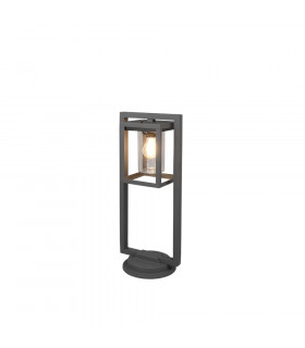 Lunga Modern Outdoor Pedestal Light Anthracite IP44 with Dusk sensor-1