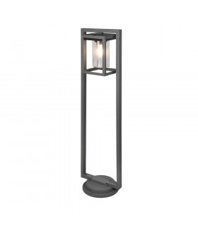 Lunga Modern Outdoor Bollard Anthracite IP44 with Dusk sensor-1