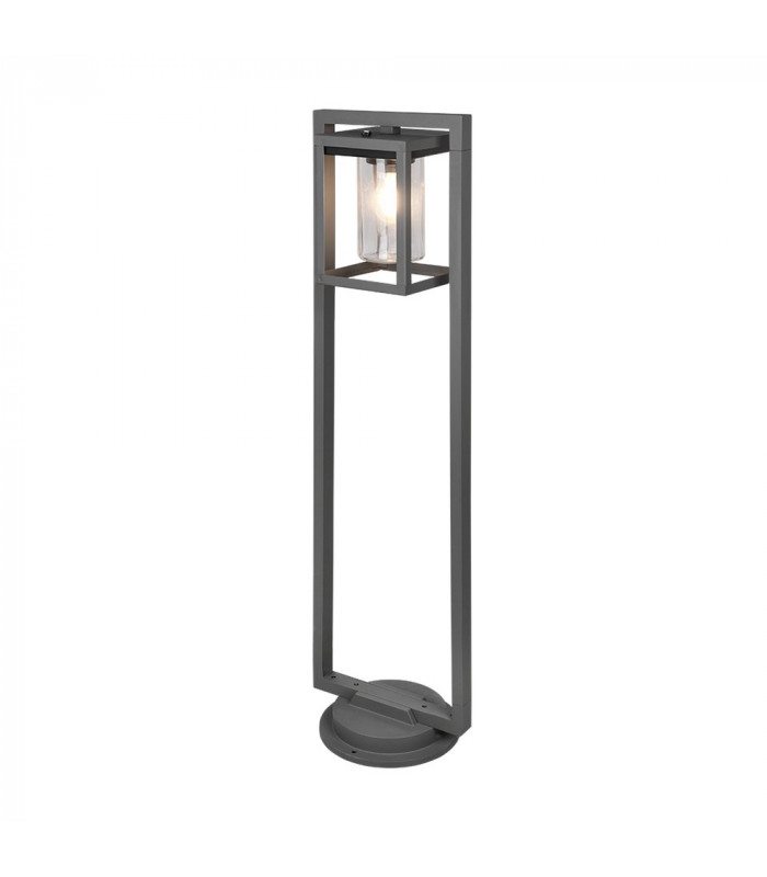 Lunga Modern Outdoor Bollard Anthracite IP44 with Dusk sensor-1
