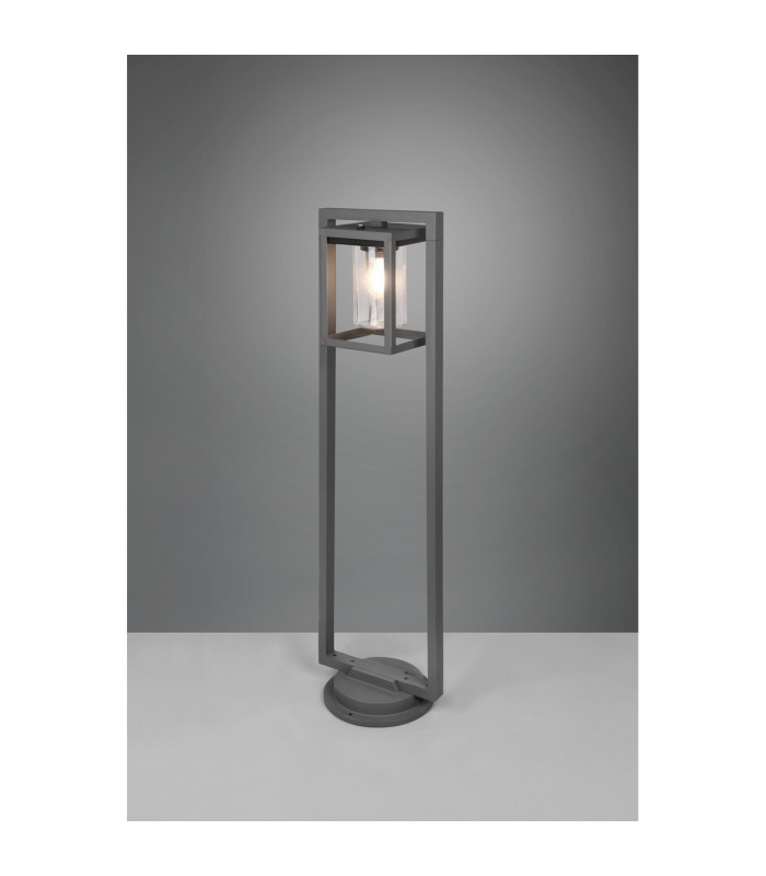 Lunga Modern Outdoor Bollard Anthracite IP44 with Dusk sensor-2
