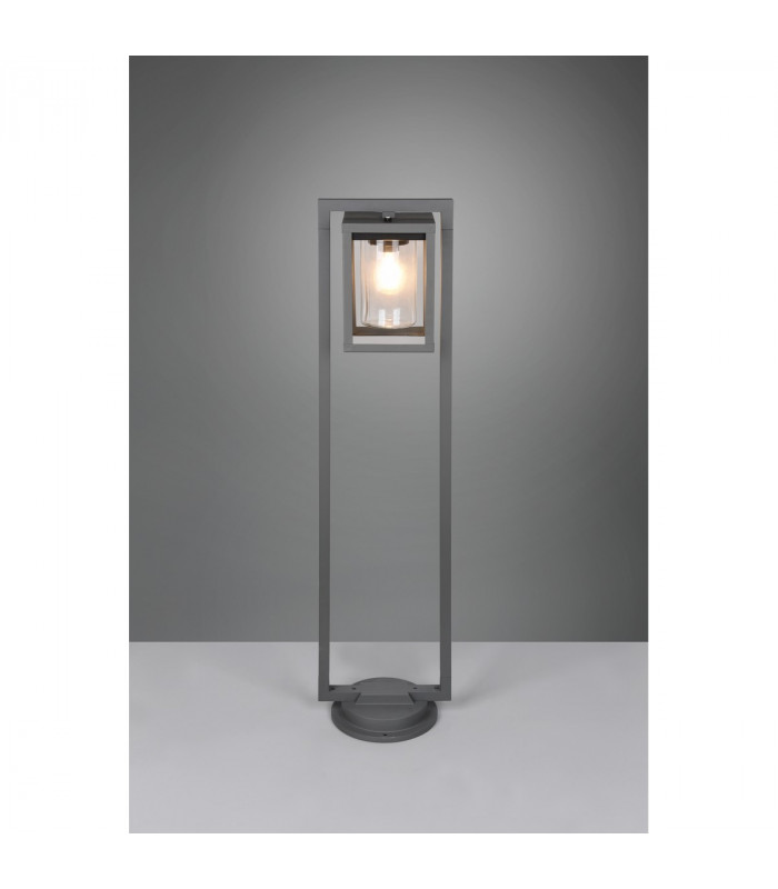 Lunga Modern Outdoor Bollard Anthracite IP44 with Dusk sensor-3