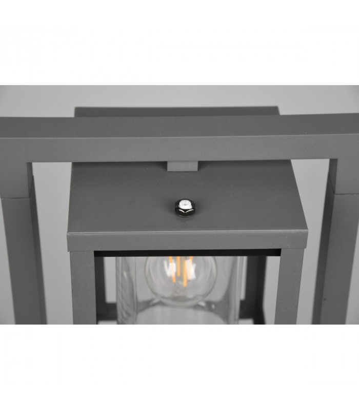 Lunga Modern Outdoor Bollard Anthracite IP44 with Dusk sensor-4