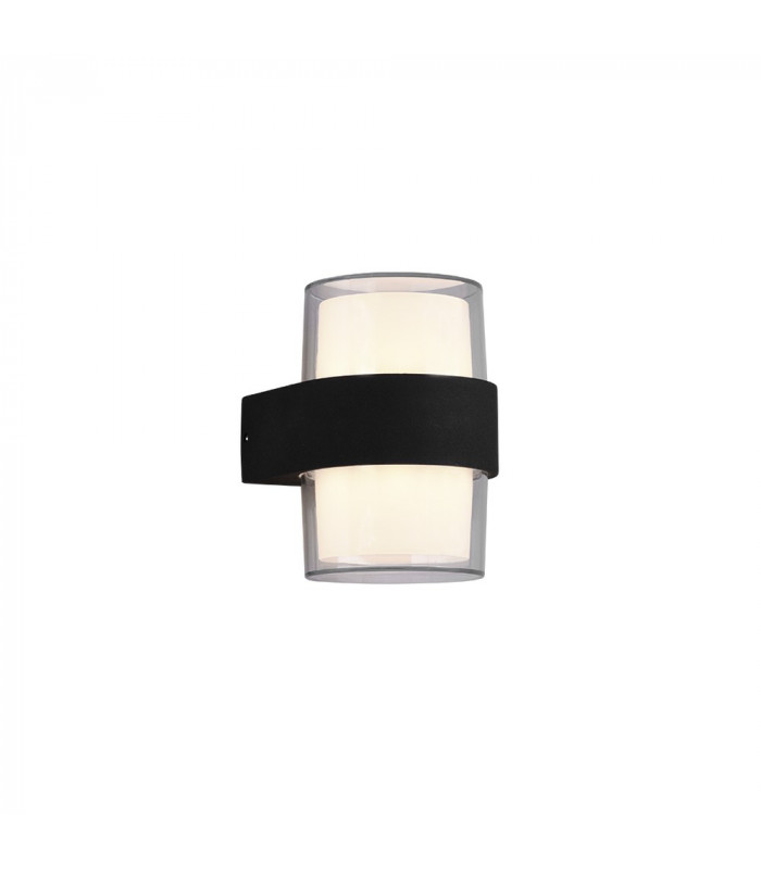 Molina Modern 2 Light Outdoor Round Up Down Wall Lamp Anthracite 3000K IP54-1