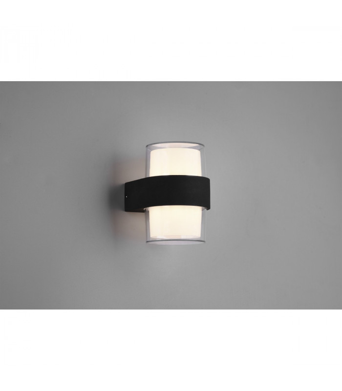 Molina Modern 2 Light Outdoor Round Up Down Wall Lamp Anthracite 3000K IP54-2
