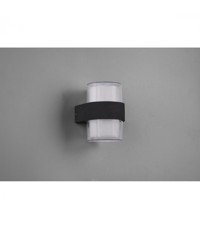 Molina Modern 2 Light Outdoor Round Up Down Wall Lamp Anthracite 3000K IP54-3