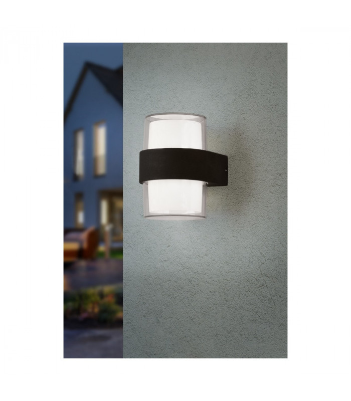 Molina Modern 2 Light Outdoor Round Up Down Wall Lamp Anthracite 3000K IP54-4
