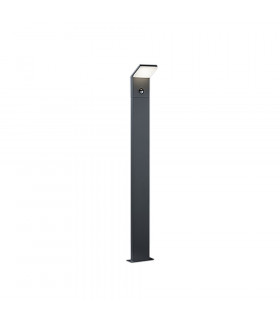 Pearl Modern Outdoor Bollard Anthracite 3000K IP54 with PIR-1