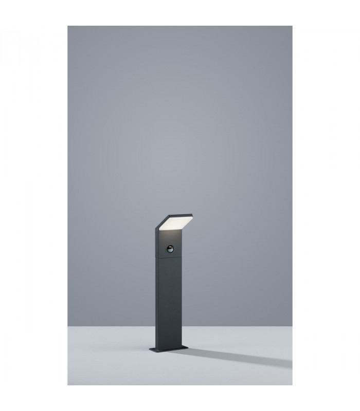 Pearl Modern Outdoor Pedestal Light Anthracite 3000K IP54 with PIR-2