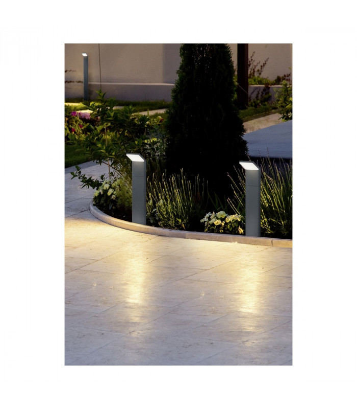 Pearl Modern 50cm Outdoor Bollard Anthracite 3000K IP54-3