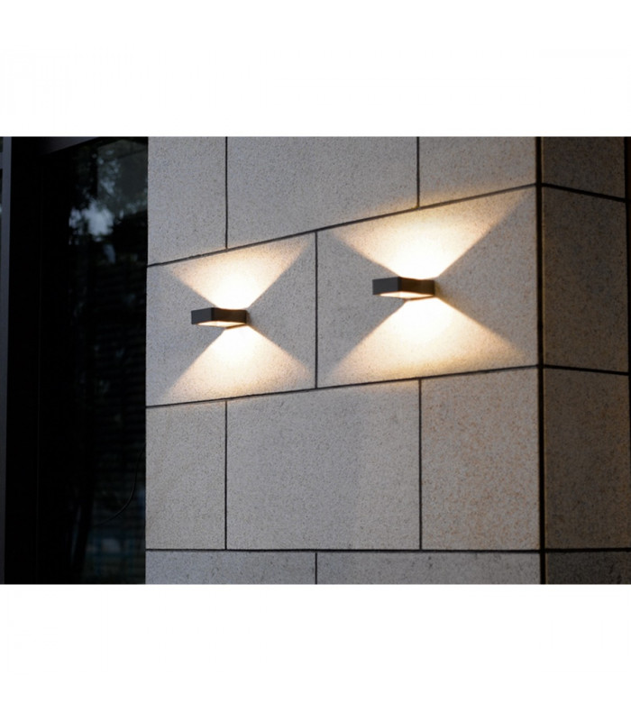 Reno Modern Outdoor Up Down Wall Lamp Anthracite 3000K IP54-4