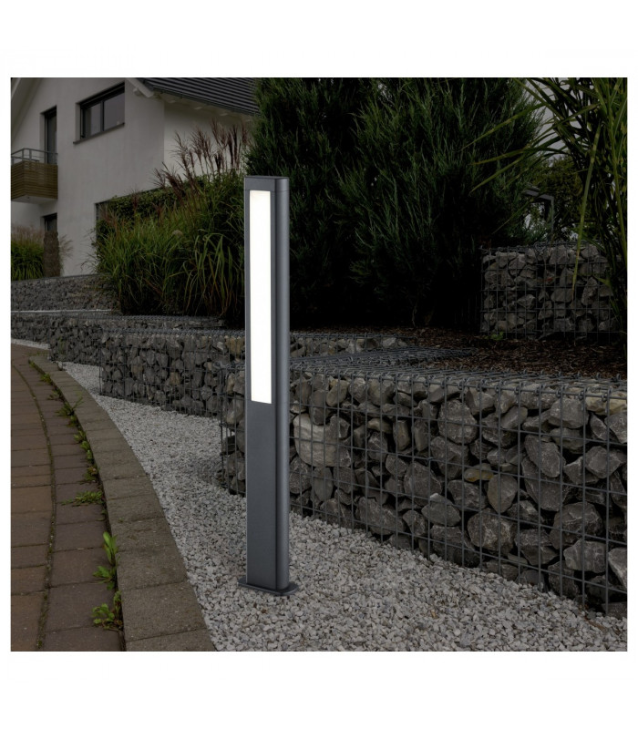 Rhine Modern 2 Light Outdoor Bollard Anthracite 3000K IP54-4