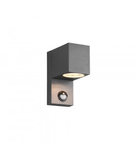 Roya Modern Outdoor Square Down Wall Lamp Anthracite IP44 with PIR-1