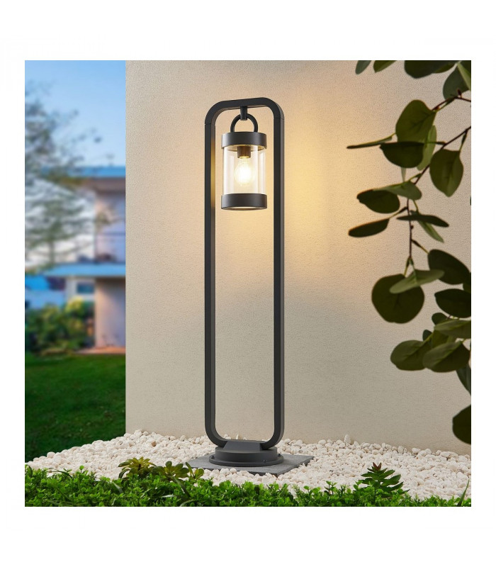 Sambesi Modern 100cm Outdoor Bollard Anthracite IP44 with Dusk sensor-4
