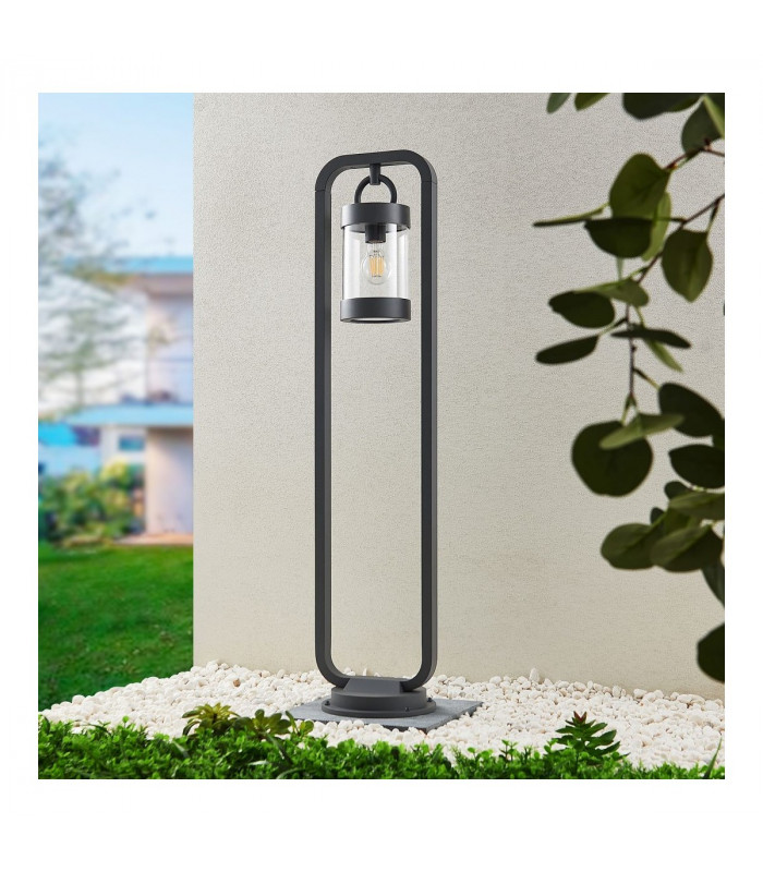 Sambesi Modern 100cm Outdoor Bollard Anthracite IP44 with Dusk sensor-5