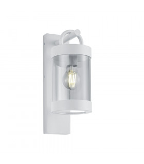 Sambesi Modern Outdoor Wall Lantern White Matt IP44 with Dusk sensor-1