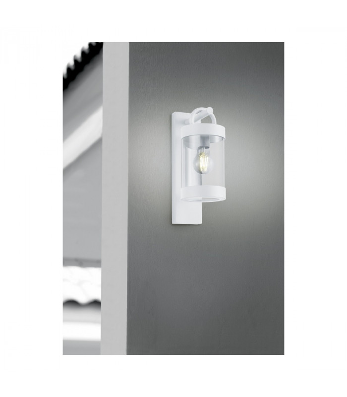 Sambesi Modern Outdoor Wall Lantern White Matt IP44 with Dusk sensor-4