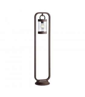 Sambesi Modern 100cm Outdoor Bollard Rusty IP44 with Dusk sensor-1