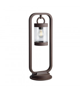 Sambesi Modern 60cm Outdoor Bollard Rusty IP44 with Dusk sensor-1