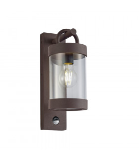 Sambesi Modern Outdoor Wall Lantern Rusty IP44 with PIR-1