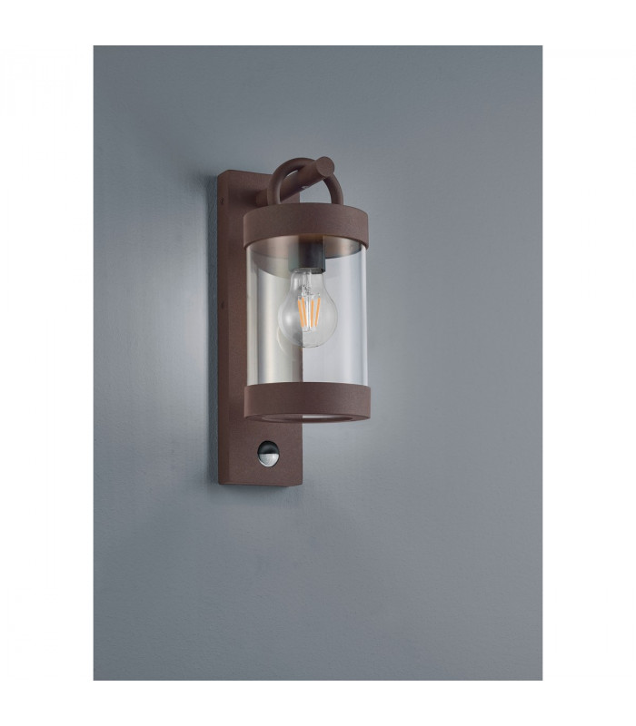Sambesi Modern Outdoor Wall Lantern Rusty IP44 with PIR-3