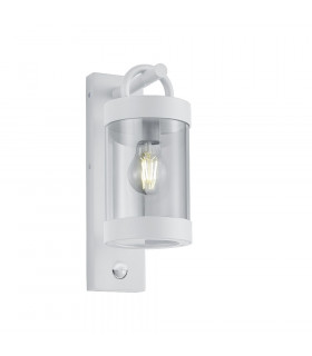 Sambesi Modern Outdoor Wall Lantern White Matt IP44 with PIR-1