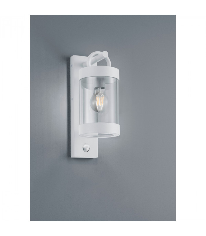 Sambesi Modern Outdoor Wall Lantern White Matt IP44 with PIR-3