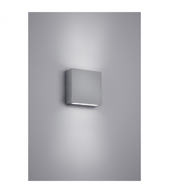 Thames Modern 2 Light Outdoor Up Down Wall Lamp Titanium 3000K IP54-2