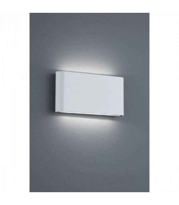 Thames Ii Modern 17cm 2 Light Outdoor Up Down Wall Lamp White Matt 3000K IP54-2