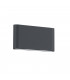 Thames Ii Modern 17cm 2 Light Outdoor Up Down Wall Lamp Anthracite 3000K IP54-1