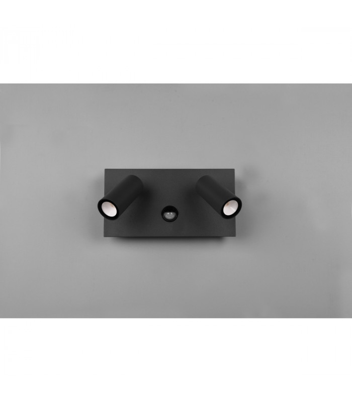 Tunga Modern 2 Light Outdoor Spotlight Anthracite 3000K IP54 with PIR-5