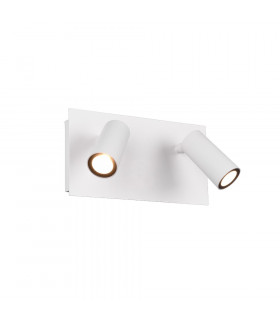 Tunga Modern 2 Light Outdoor Spotlight White Matt 3000K IP54-1