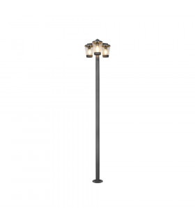 Cavado Modern 3 Light Outdoor Lamp Posts Anthracite IP44-1
