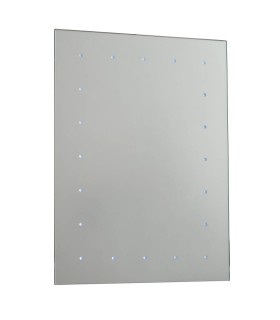 Light Illuminated Bathroom Mirrors Gloss White, Mirrored Glass IP44 - 1