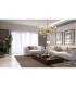 Clearance - Gabrielle Chandelier Glass Sconce & Glass Crystal Droplets 5 Light E14 Polished Brass Finish-4